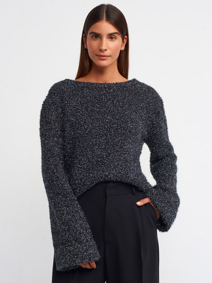 Open-Back Sparkle Knit