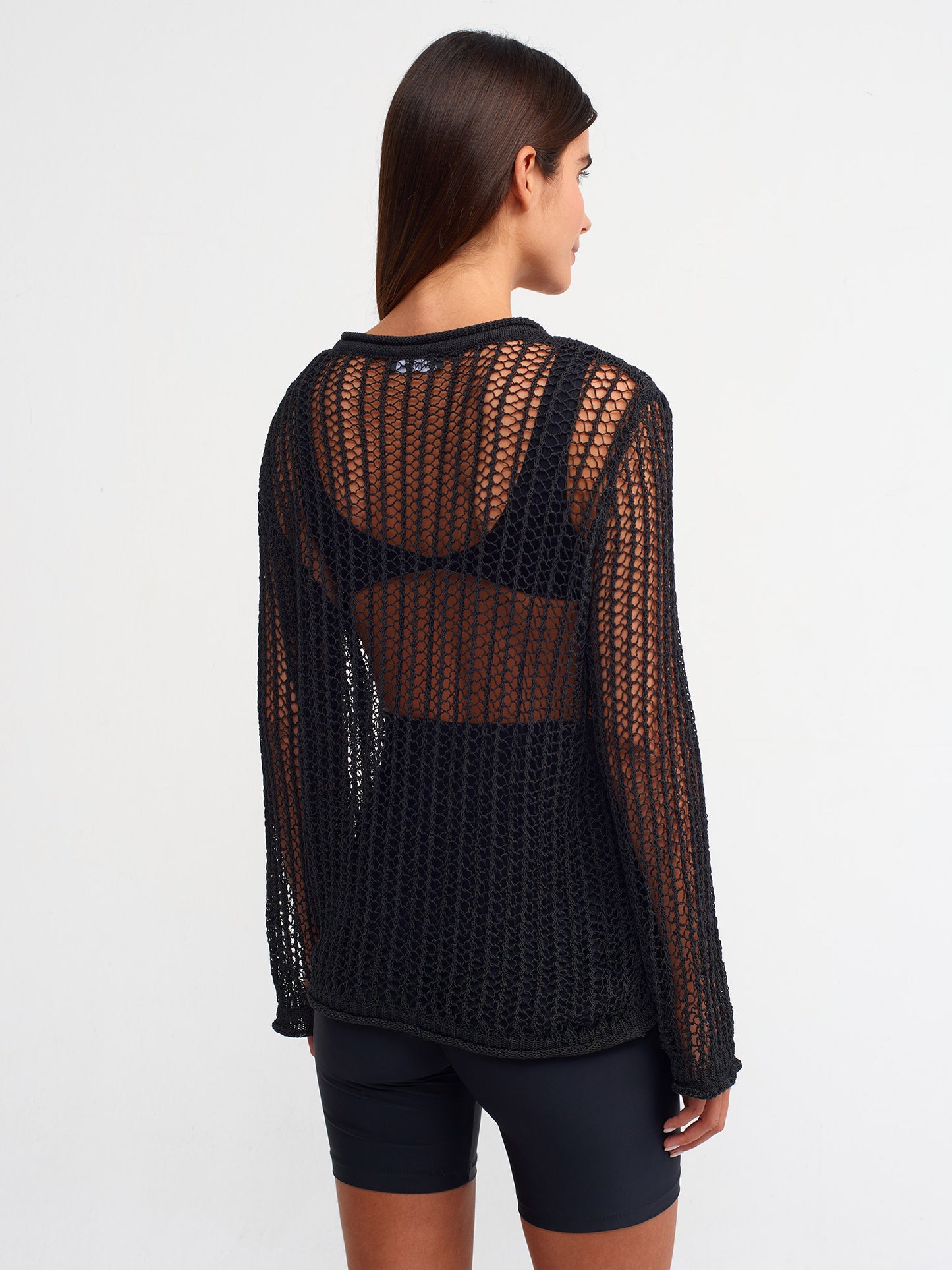 Openwork Knit Pullover