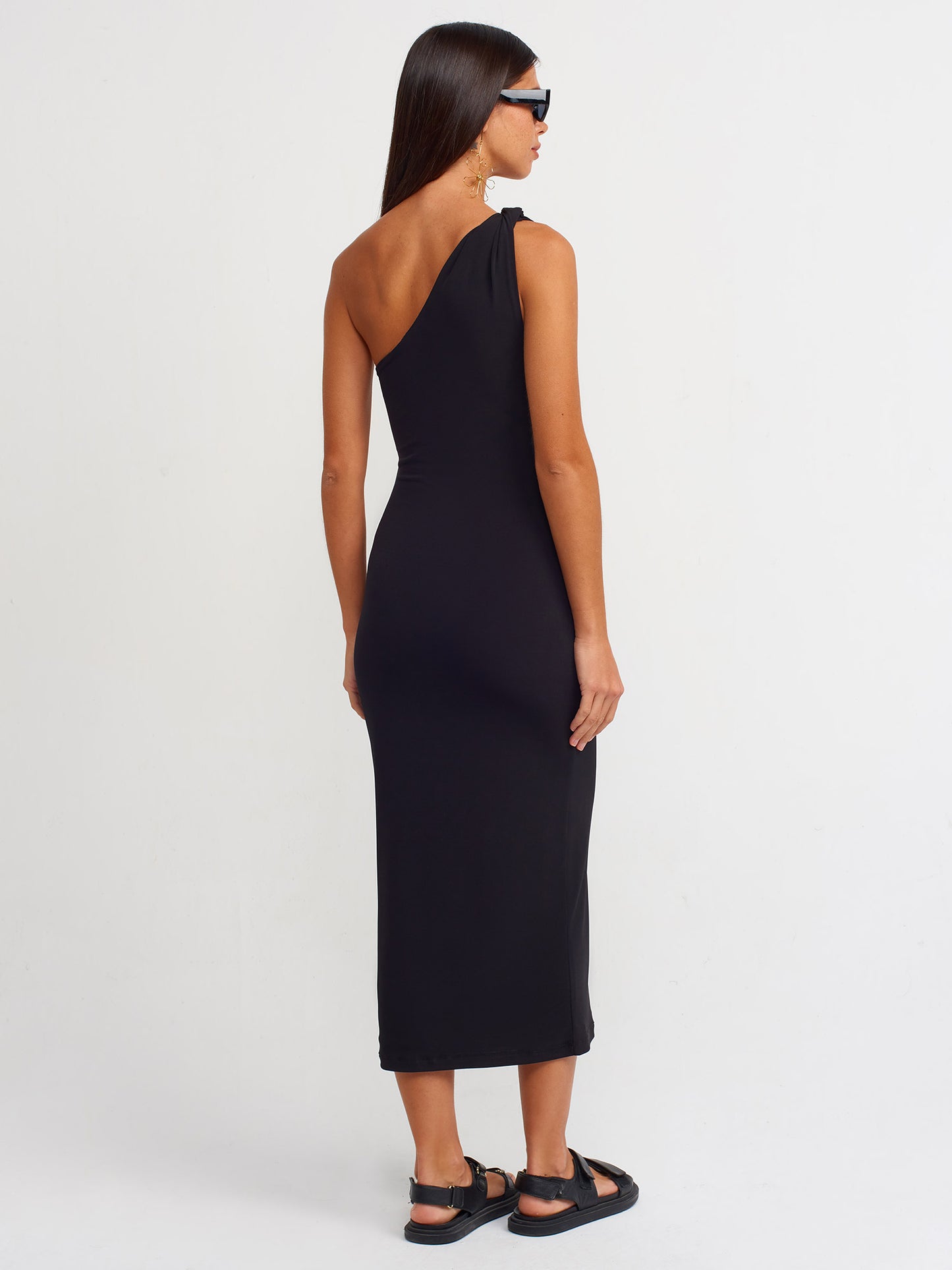 One Shoulder Midi Dress