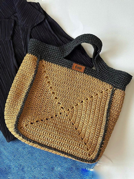 Handmade Square Straw Bag