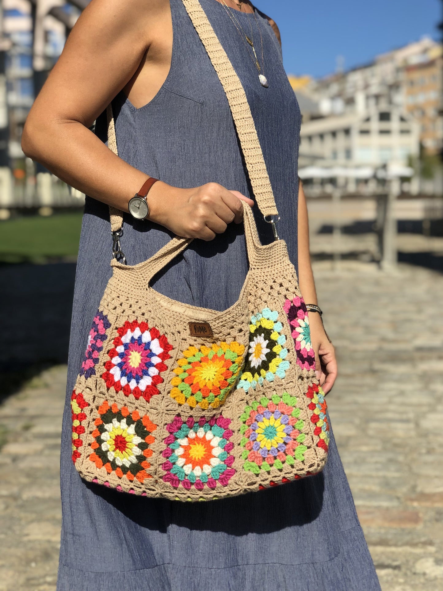 Handmade Granny Square Bag