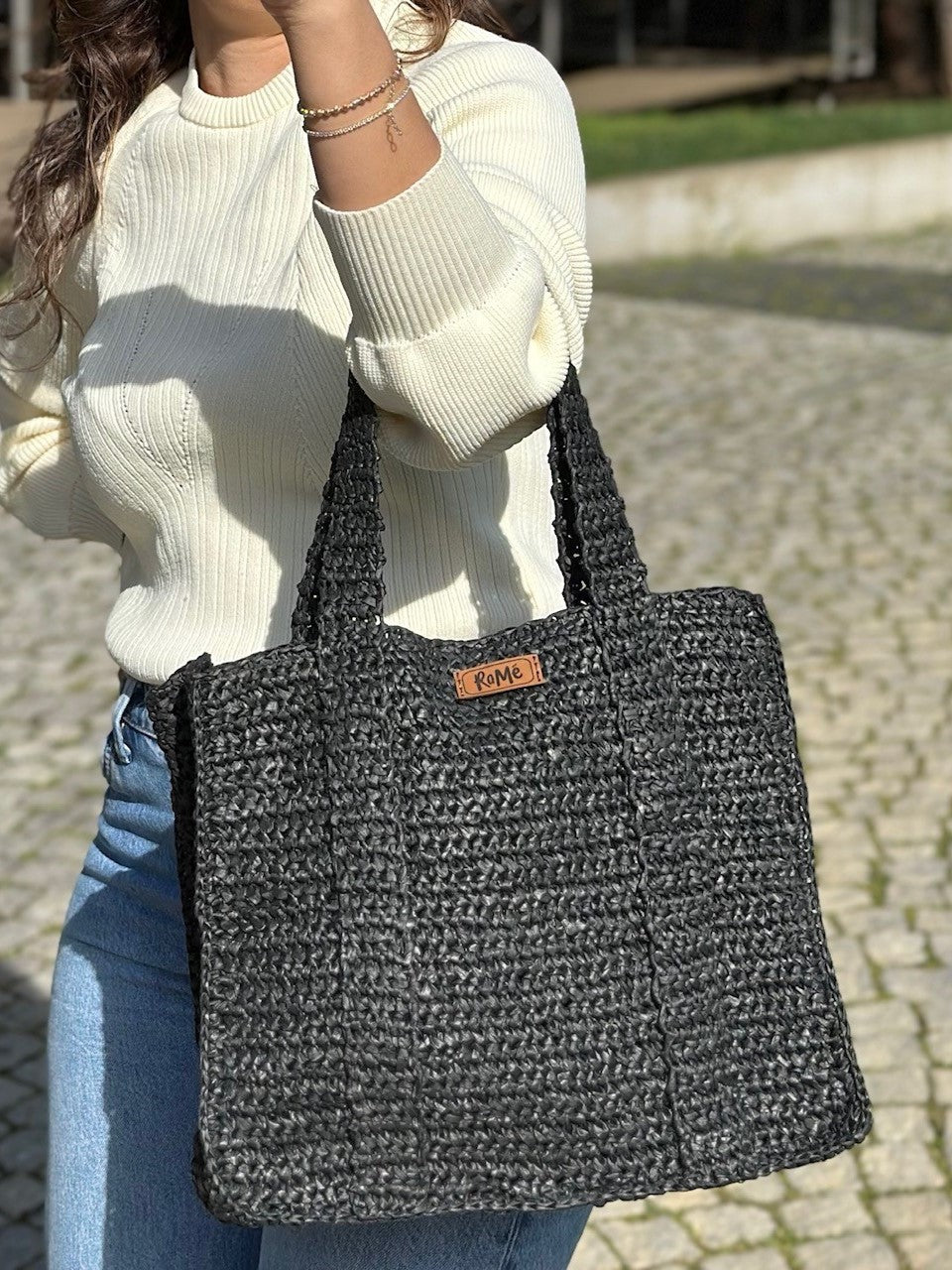 Handmade Black Swan Bag