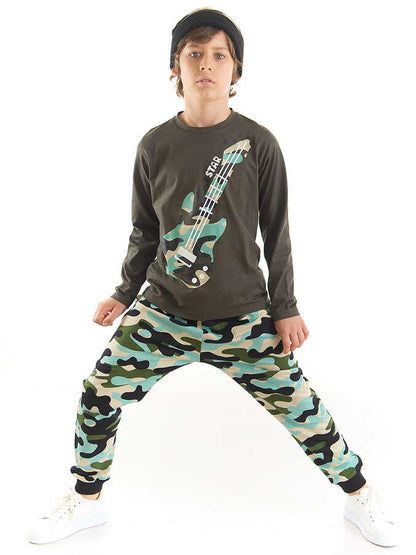 Camo Guitar Tracksuit Set - Kids