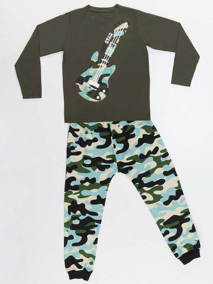 Camo Guitar Tracksuit Set - Kids