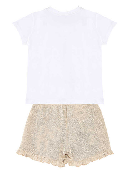 Golden Bunny Top & Shorts Set  - Kids