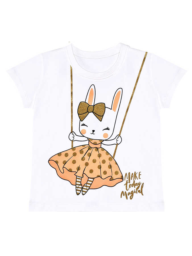 Golden Bunny Top & Shorts Set  - Kids