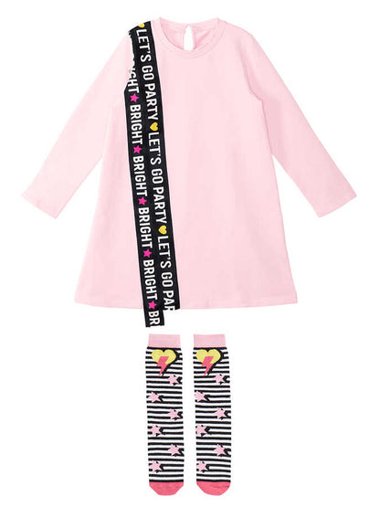 Sash Dress & Matching Socks - Kids