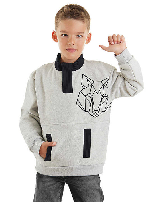 Wolf Grey Sweatshirt - Kids - Teens